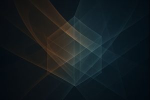 Abstrakte Visualisierung innerer Motive im Business: ineinanderfließende Bronze- und Stahlblau-Lichtstrukturen symbolisieren Entscheidungslogik und Führungskraft.